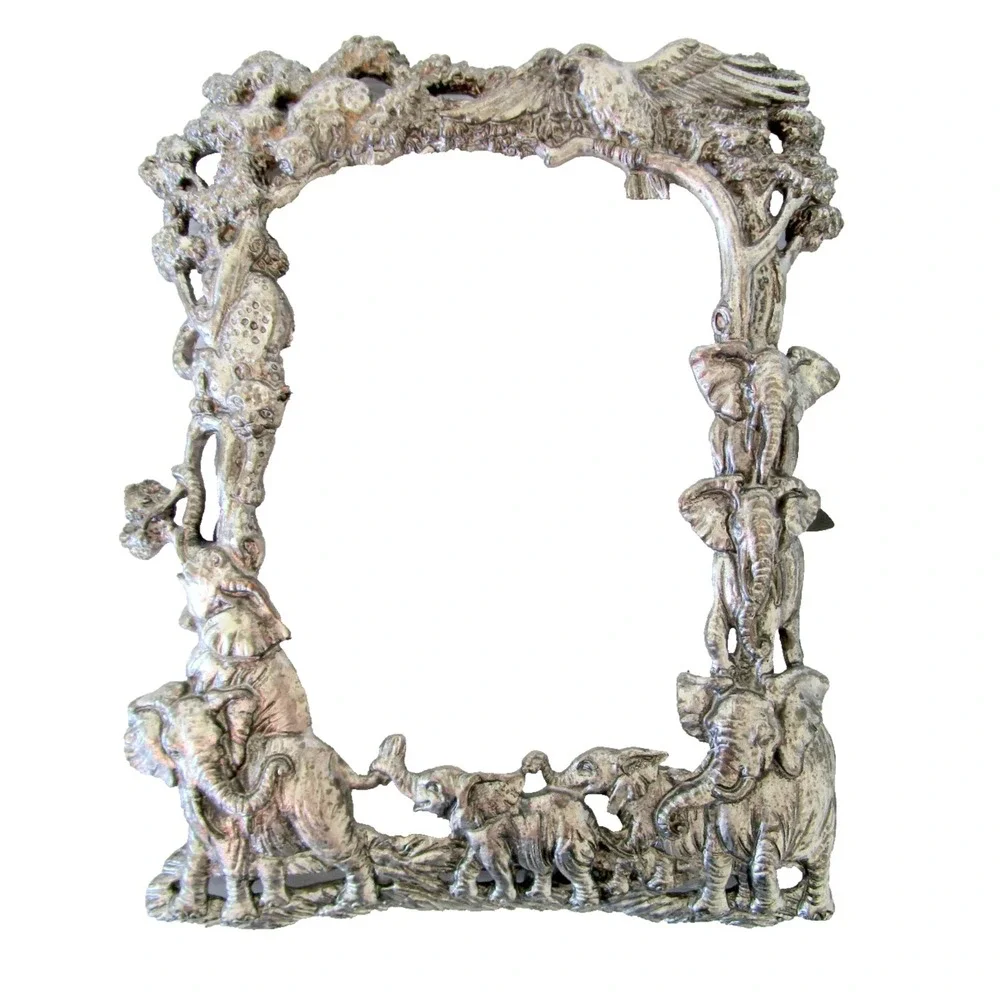Arthur Court Safari Elephants Picture Frame 3.5